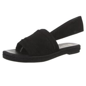 NWOT Tory Burch Gathered Slingback Strap Perfect Black Sandal 7us